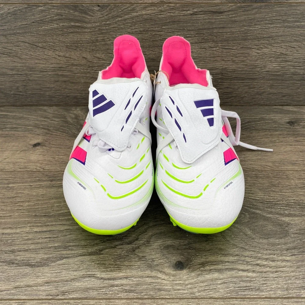 Adidas Predator League FT Soccer Cleats Mens Size 9 White Pink Lemon ID1320
